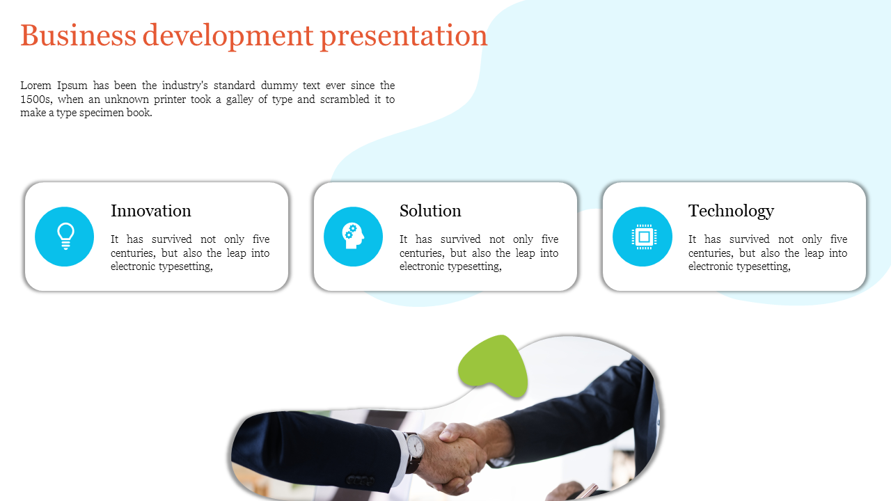 Attractive Business Development Presentation-Three Node